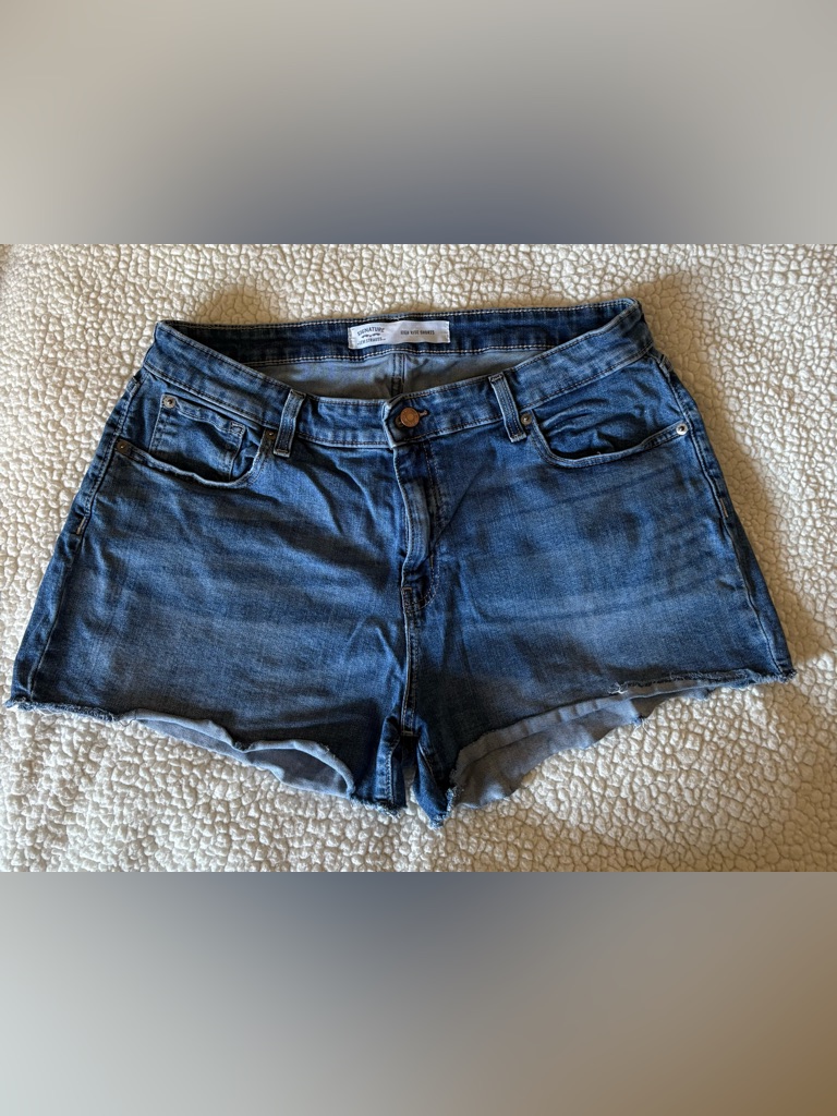 Levi Strauss Signature High-Rise Blue Denim Women’s Shorts